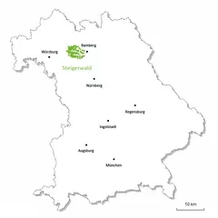 Abbildung 1: Projektgebiet Steigerwald